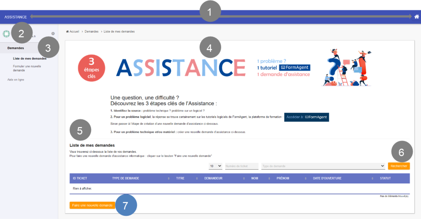 Assistance interface pour les agents