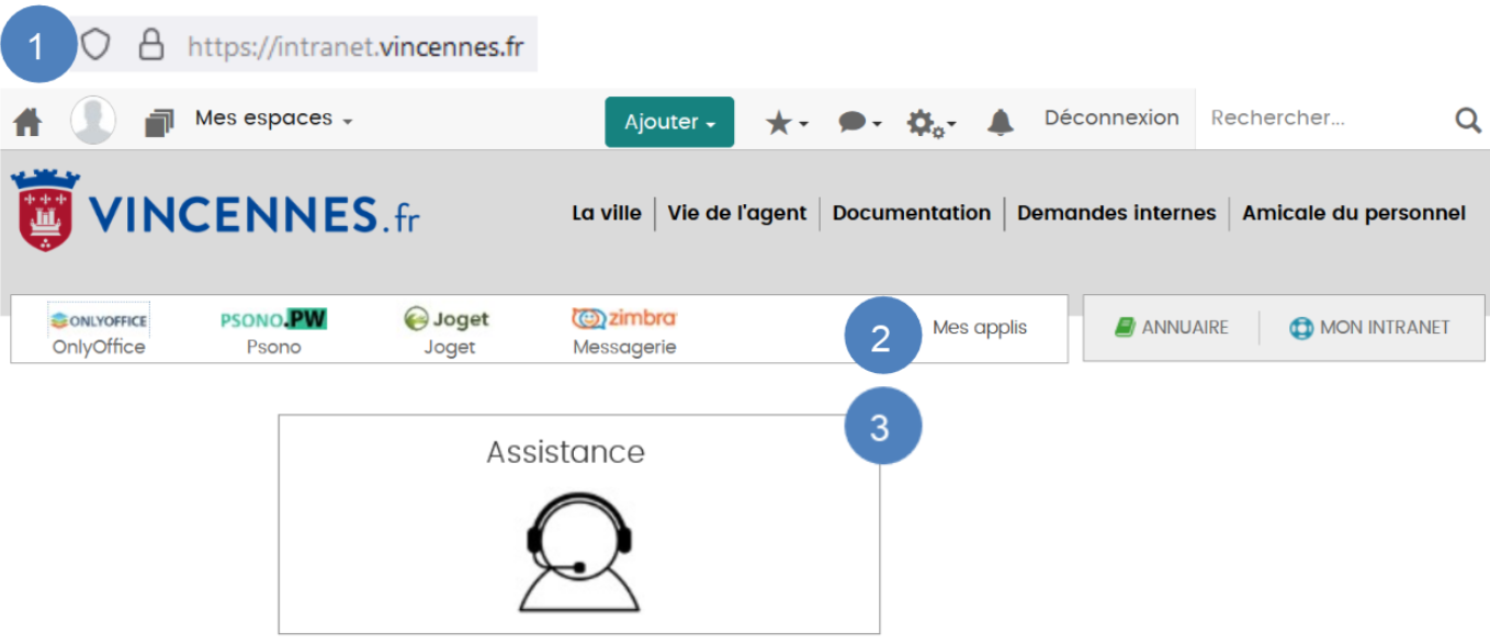 Connexion à l'Assistance